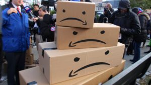 Amazon protests erupt across UK as workers’ rights ballot commences